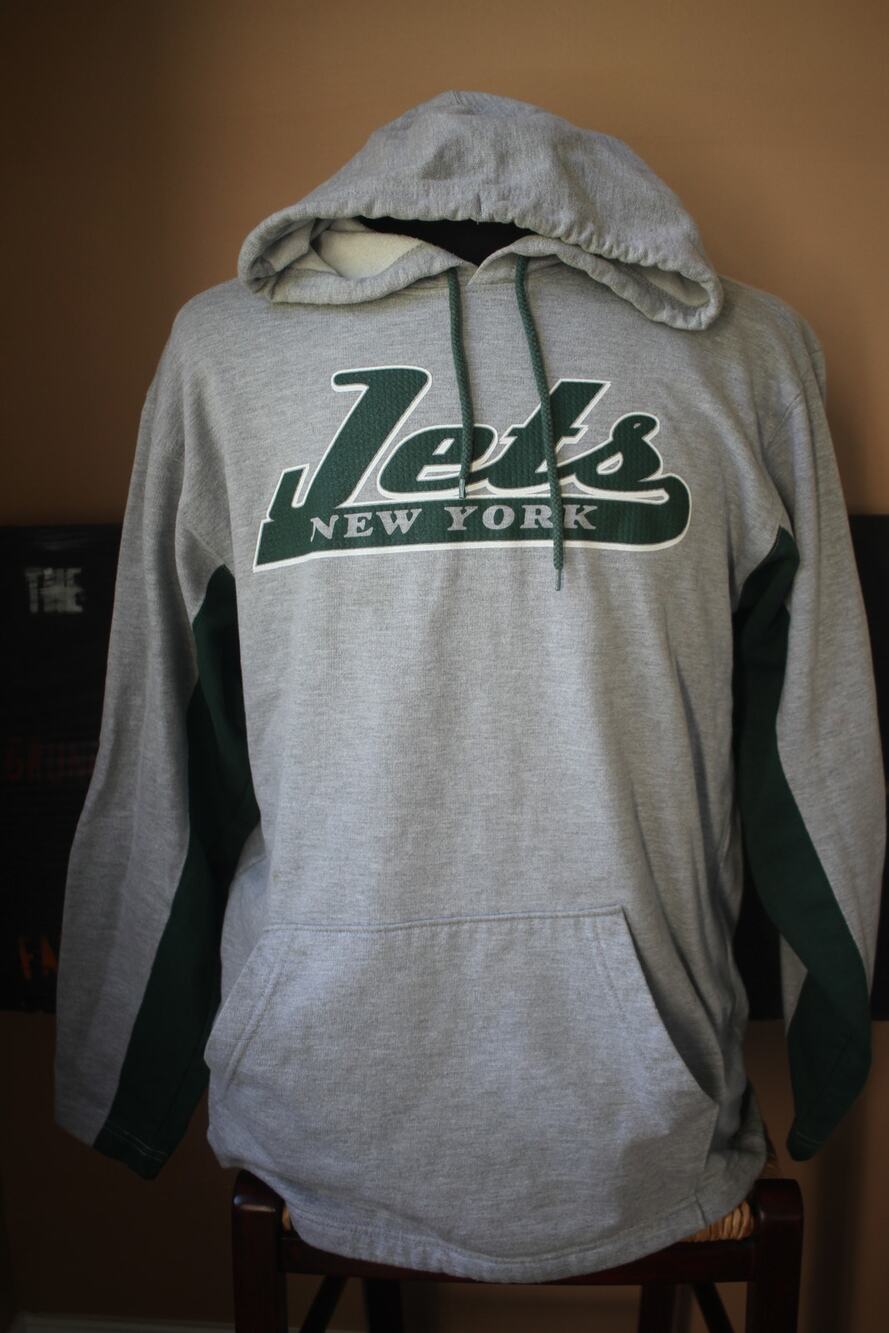 New York Jets NFL Hoodie Adult M Gray Green Colorblock VF Imagewear Pullover